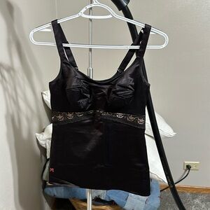 Ruby ribbon tummy control cami - black